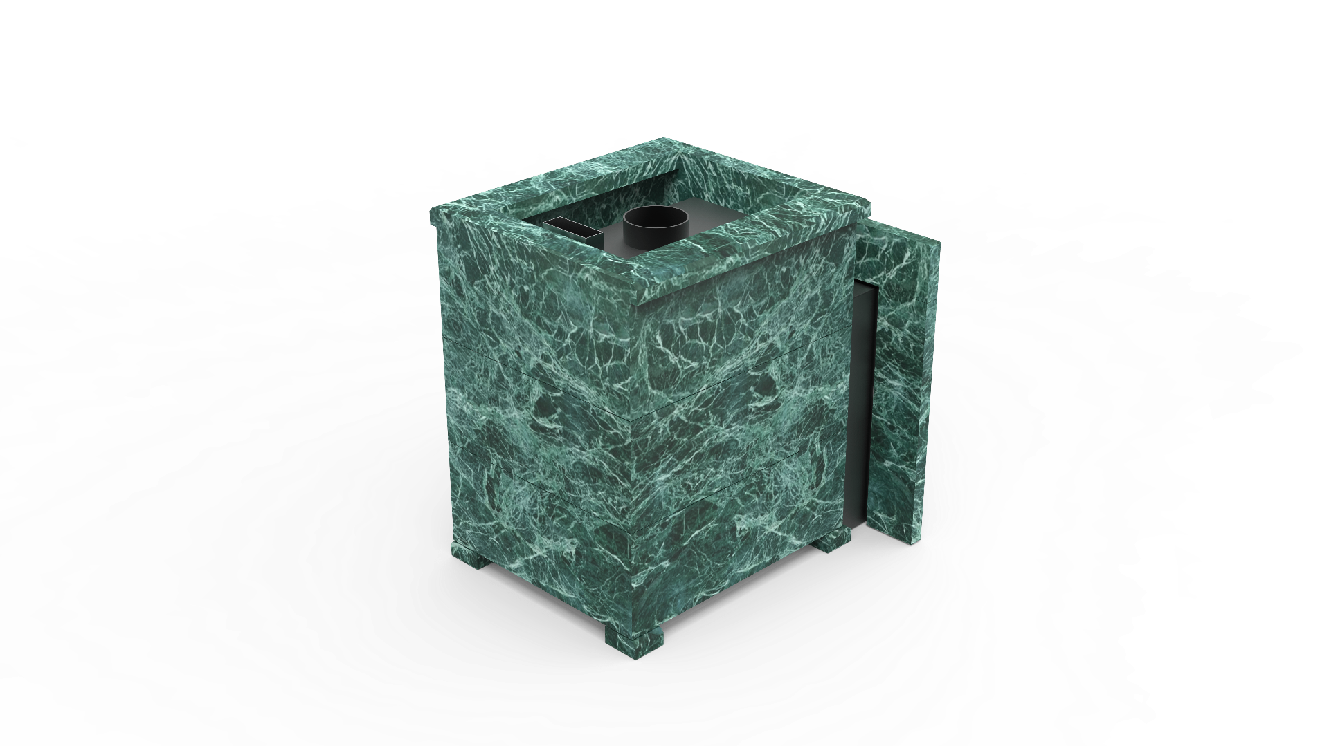 Печь из натурального камня Genesis GN 500 облицовка открытая пироксенит-элит фото в Москве