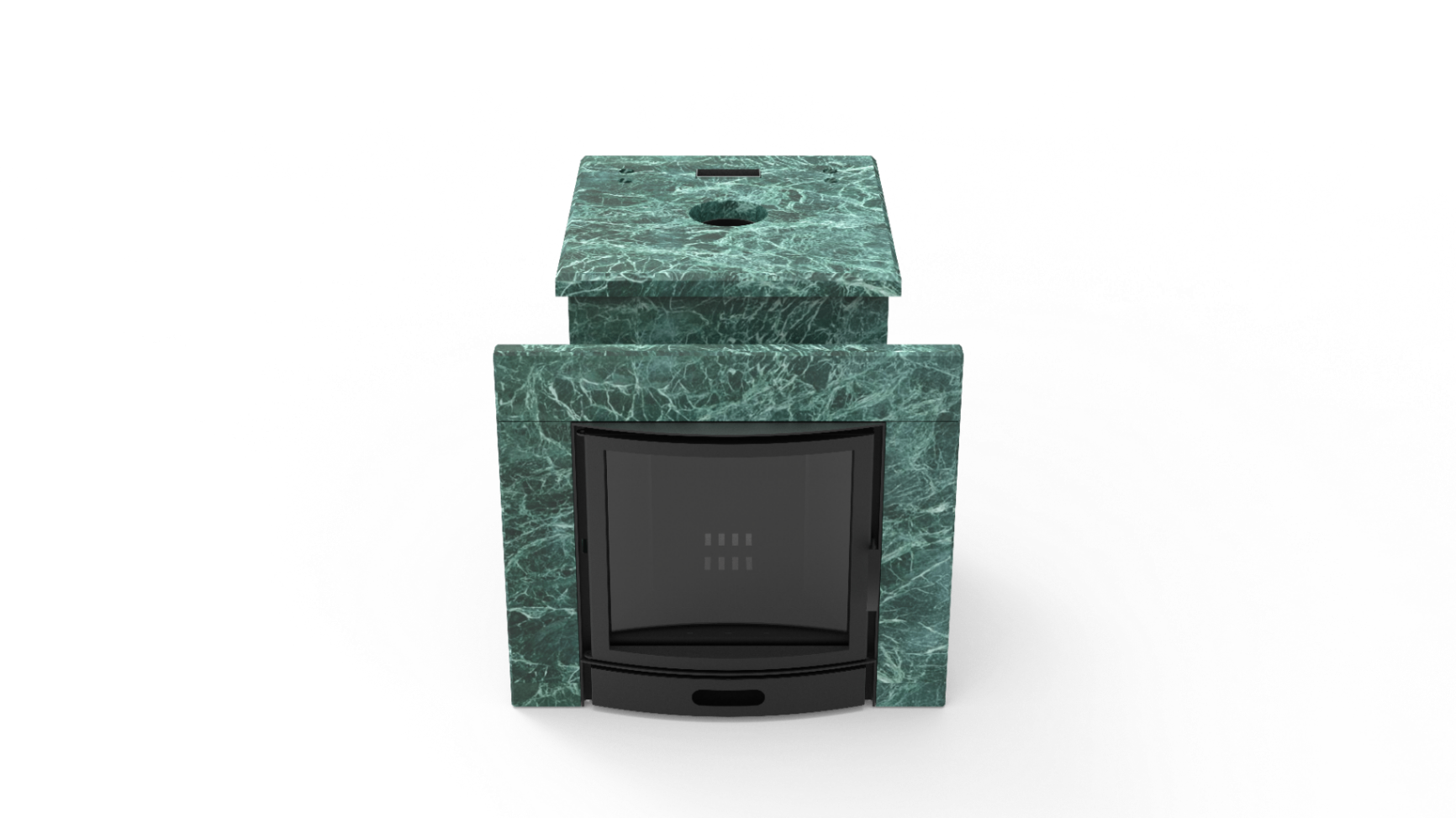 Печь из натурального камня Genesis GN 500 облицовка закрытая плоская пироксенит-элит фото в Москве