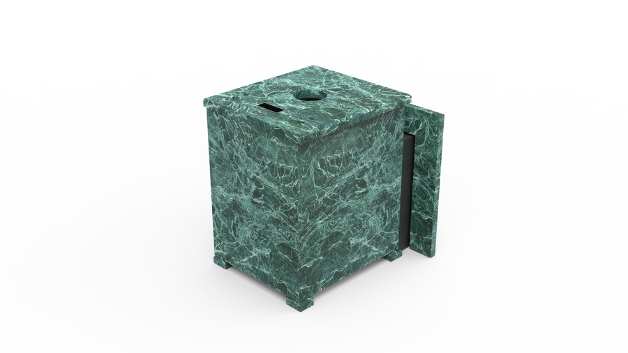 Печь в облицовке из натурального камня Genesis GN 500 облицовка закрытая плоская пироксенит-элит фото в Москве