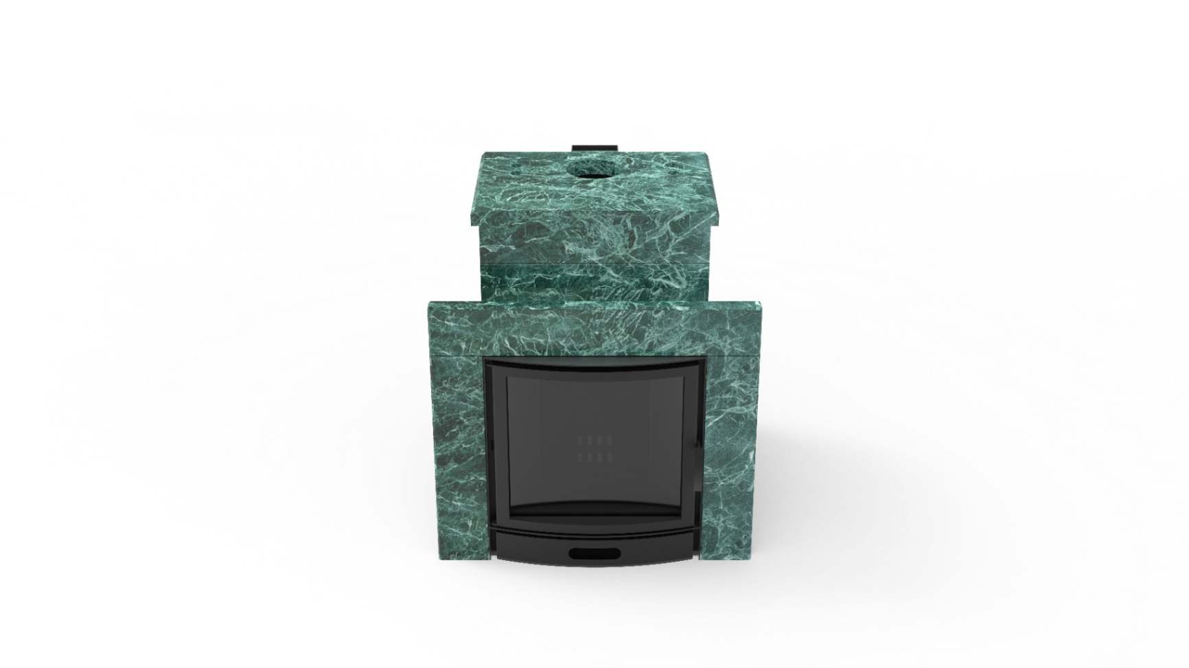 Печь из натурального камня Genesis GN 500 облицовка закрытая со скосом талькохлорит-шлифовка фото в Москве