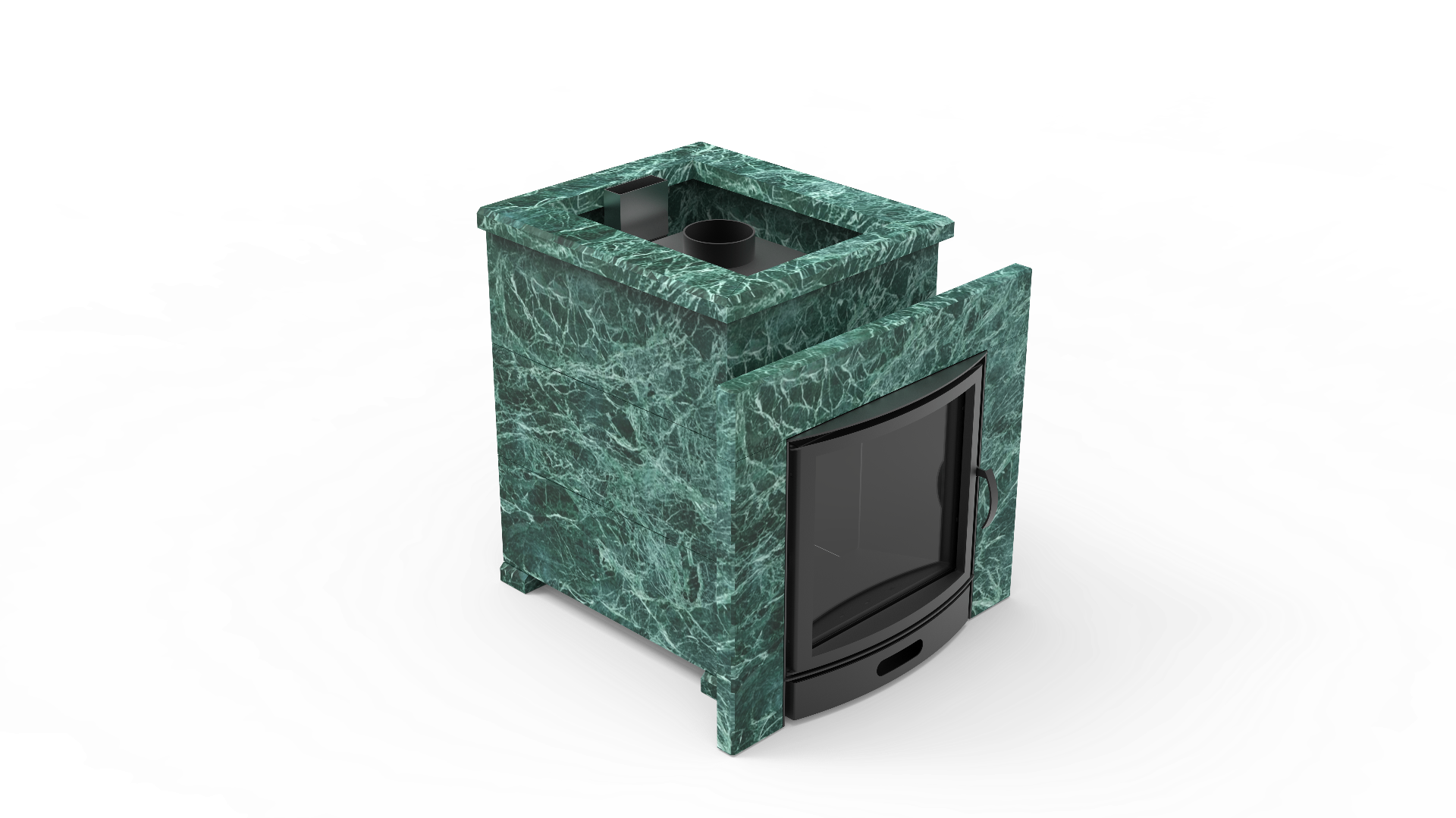 Печь из натурального камня Genesis GN 500 облицовка открытая пироксенит-элит фото в Москве