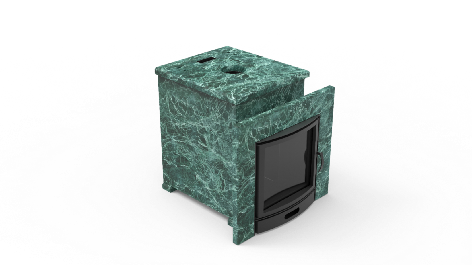 Печь из натурального камня Genesis GN 500 облицовка закрытая плоская пироксенит-элит фото в Москве