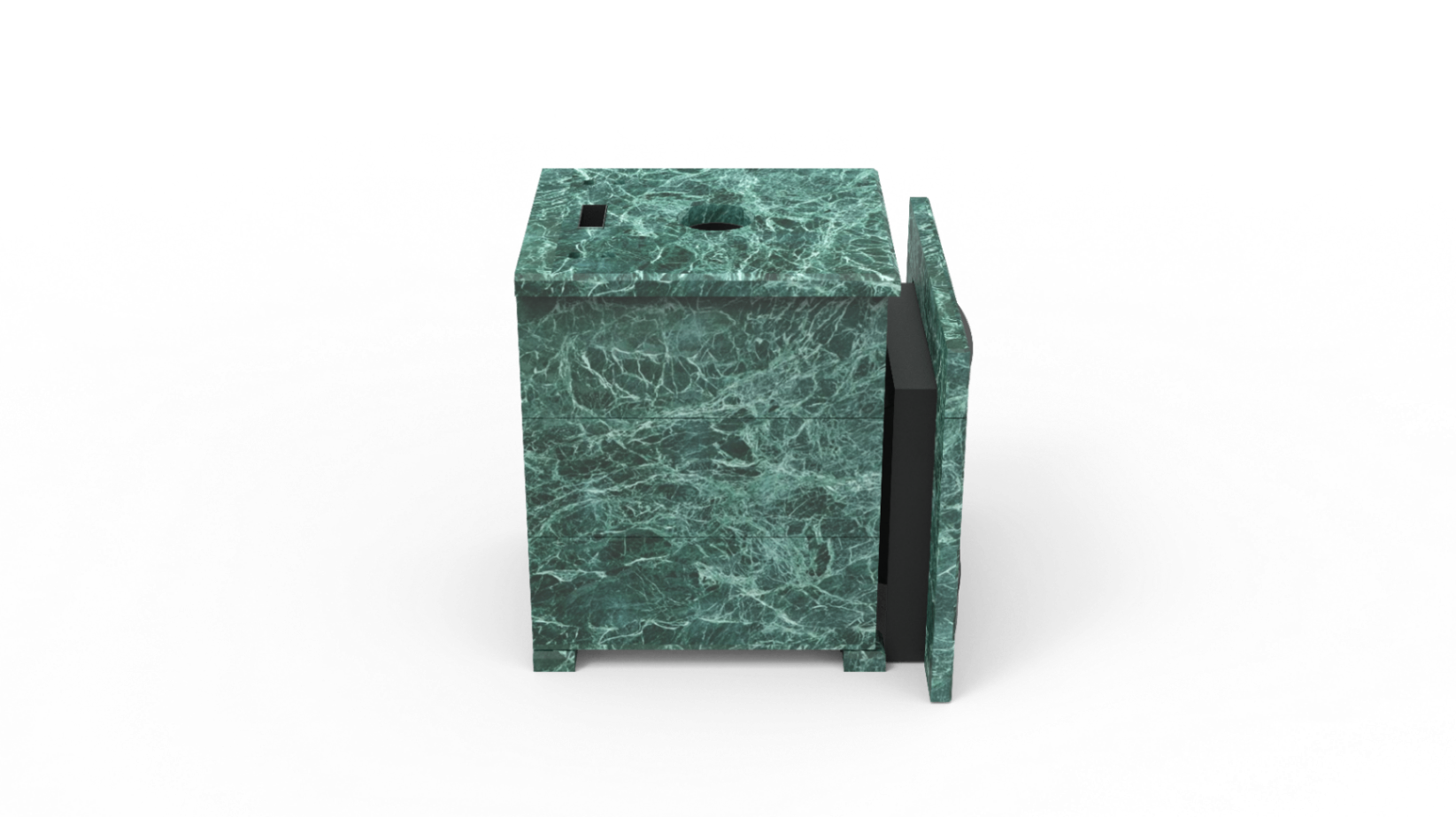 Печь из натурального камня Genesis GN 500 облицовка закрытая плоская пироксенит-элит фото в Москве