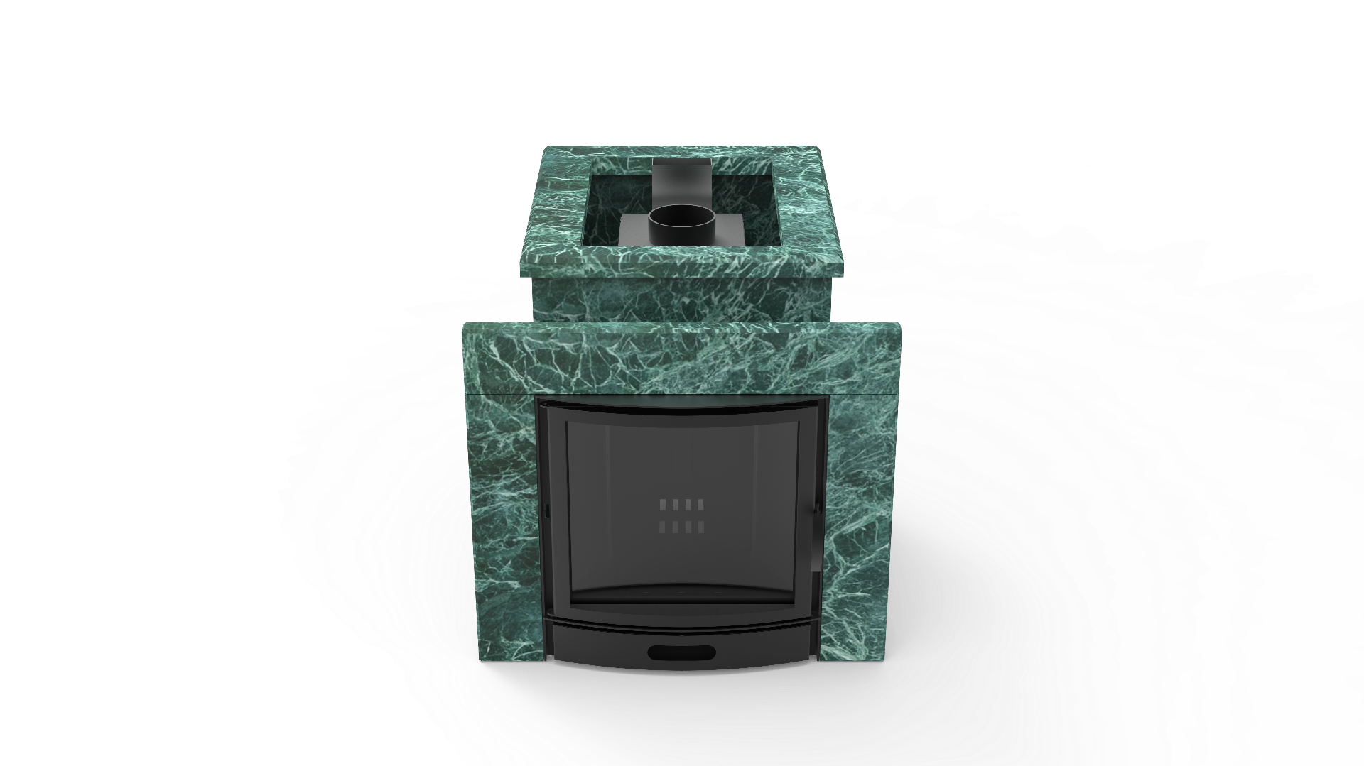 Печь из натурального камня Genesis GN 500 облицовка открытая пироксенит-элит фото в Москве