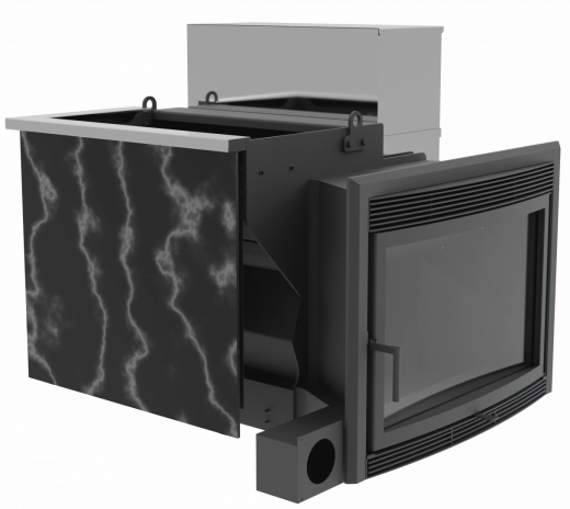 Банный камин 500, сталь+СВО фото в Москве Банный камин 500, сталь+СВО фото в Москве