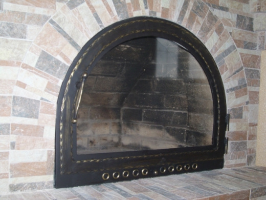 Каминная дверь с обдувом фото в Москве