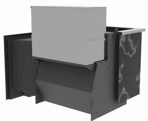 Банный камин 500, сталь+СВО фото в Москве Банный камин 500, сталь+СВО фото в Москве