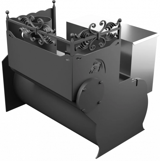 Печь Горыныч 3, каменка с правой стороны, средняя дверь со стеклом фото в Москве Печь Горыныч 3, каменка с правой стороны, средняя дверь со стеклом фото в Москве