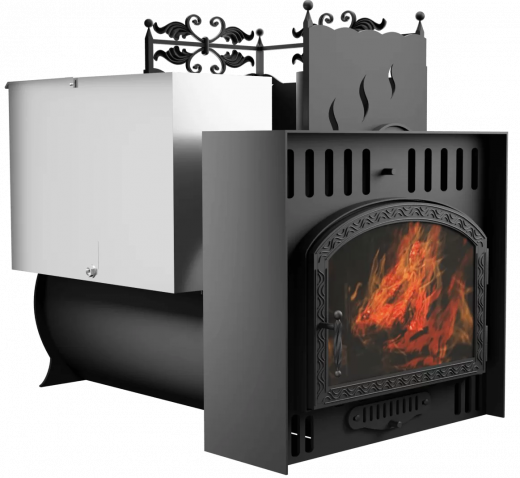 Печь Горыныч 3, каменка с правой стороны, большая дверь со стеклом, естественная система воздушного отопления фото в Москве Печь Горыныч 3, каменка с правой стороны, большая дверь со стеклом, естественная система воздушного отопления фото в Москве