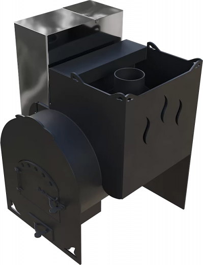 Печь Горыныч Мини, каменка с правой стороны фото в Москве Печь Горыныч Мини, каменка с правой стороны фото в Москве