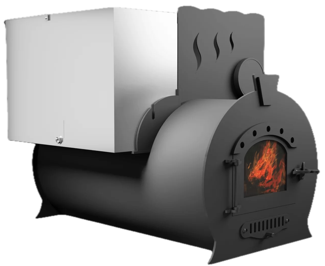 Печь Горыныч 2, каменка с правой стороны, малая дверь со стеклом фото в Москве Печь Горыныч 2, каменка с правой стороны, малая дверь со стеклом фото в Москве