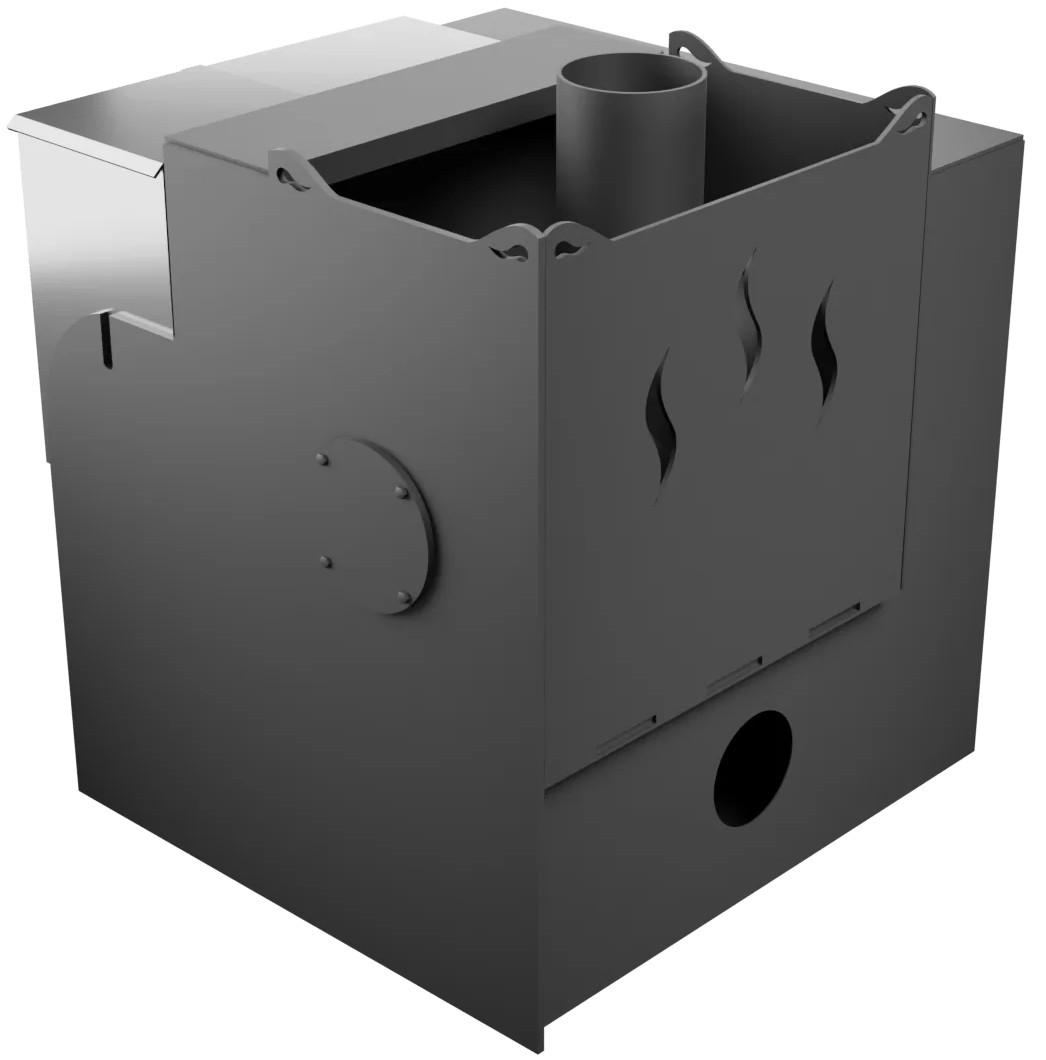 Печь Горыныч Мини, каменка с левой стороны, малое стекло, система воздушного отопления с порталом фото в Москве Печь Горыныч Мини, каменка с левой стороны, малое стекло, система воздушного отопления с порталом фото в Москве