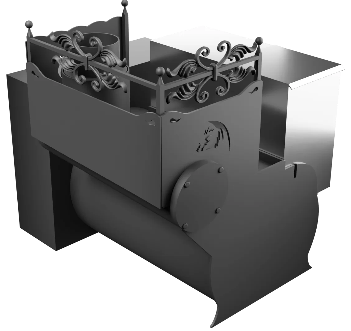 Печь Горыныч 3, каменка с правой стороны, большая дверь со стеклом, естественная система воздушного отопления фото в Москве Печь Горыныч 3, каменка с правой стороны, большая дверь со стеклом, естественная система воздушного отопления фото в Москве