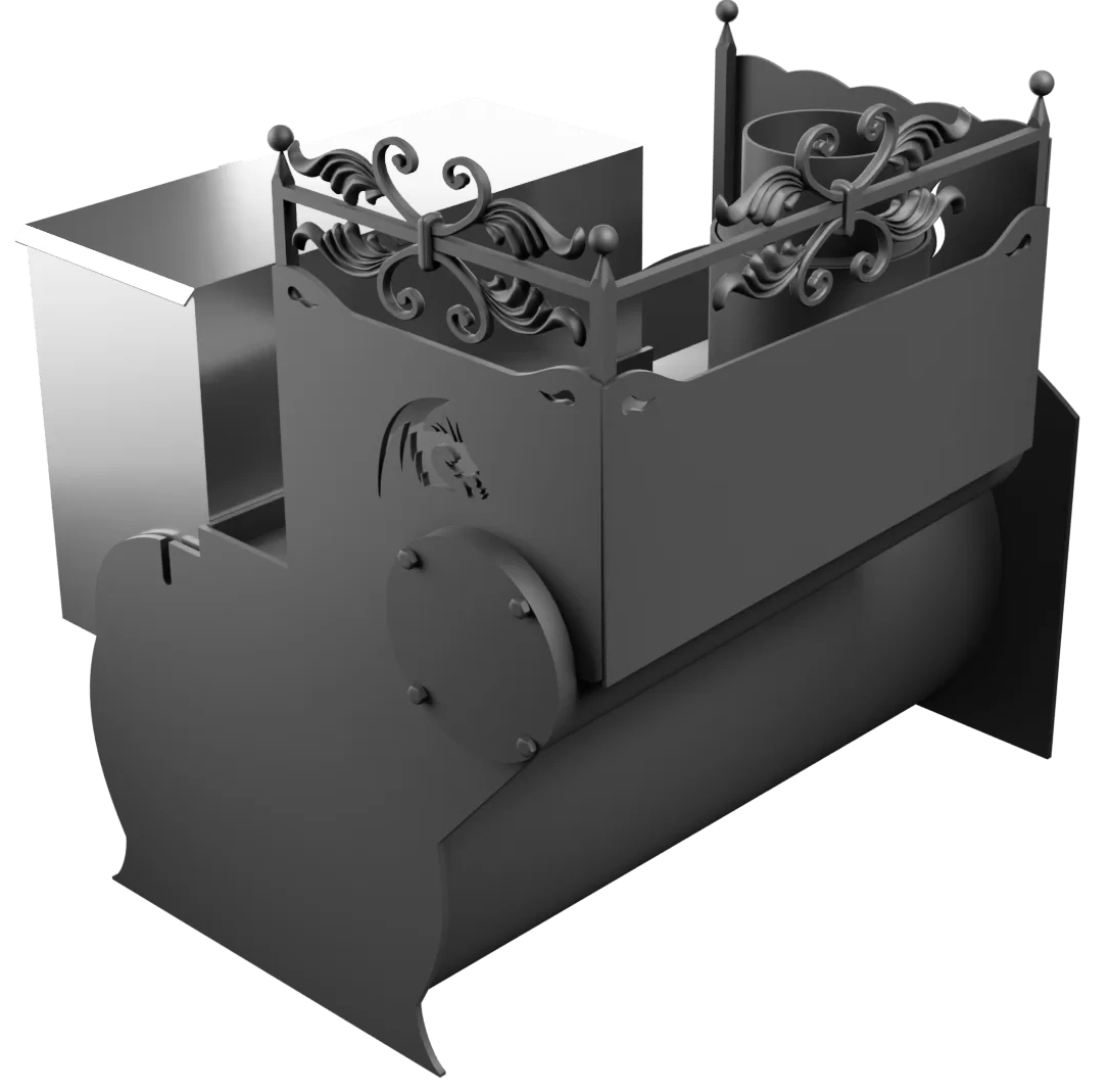 Печь Горыныч 3, каменка с левой стороны, средняя дверь со стеклом фото в Москве Печь Горыныч 3, каменка с левой стороны, средняя дверь со стеклом фото в Москве