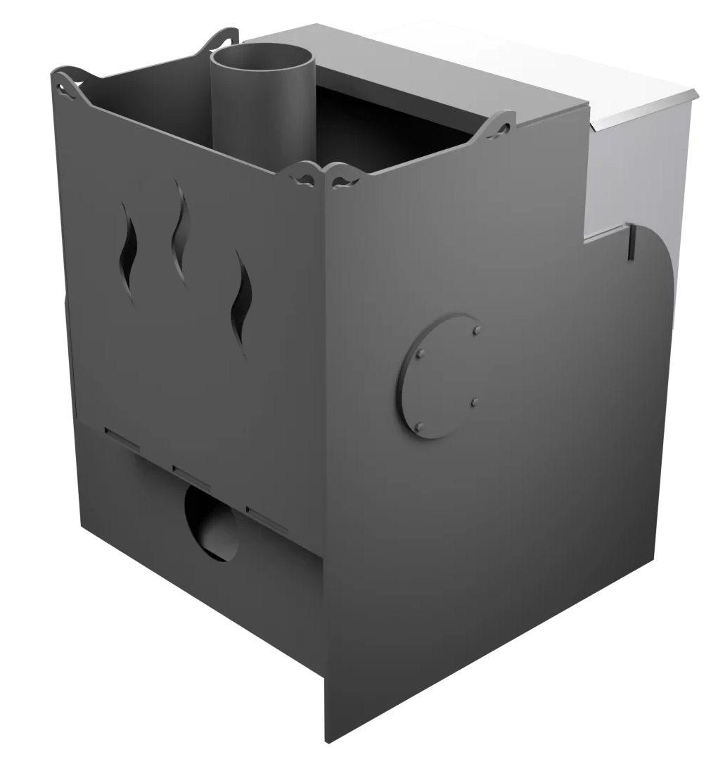 Печь Горыныч Мини, каменка с правой стороны, система воздушного отопления фото в Москве Печь Горыныч Мини, каменка с правой стороны, система воздушного отопления фото в Москве