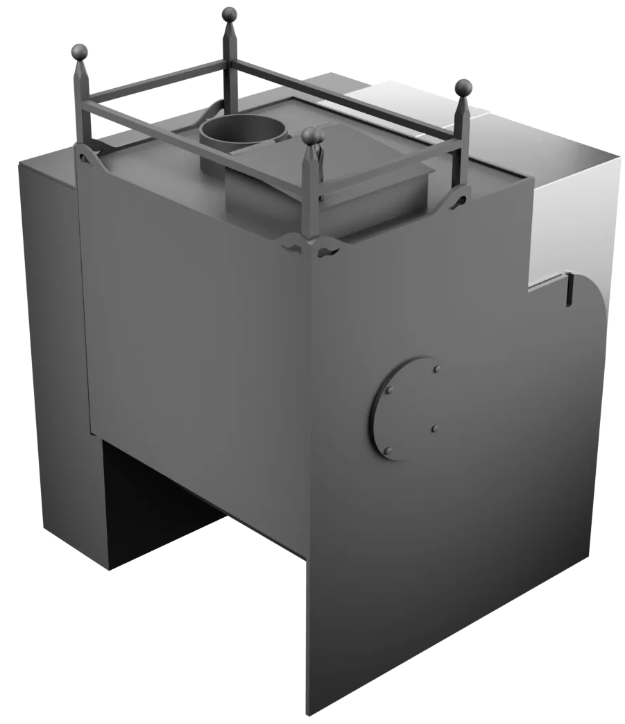 Печь Горыныч Мини, каменка закрытая с правой стороны, естественная система воздушного отопления фото в Москве Печь Горыныч Мини, каменка закрытая с правой стороны, естественная система воздушного отопления фото в Москве