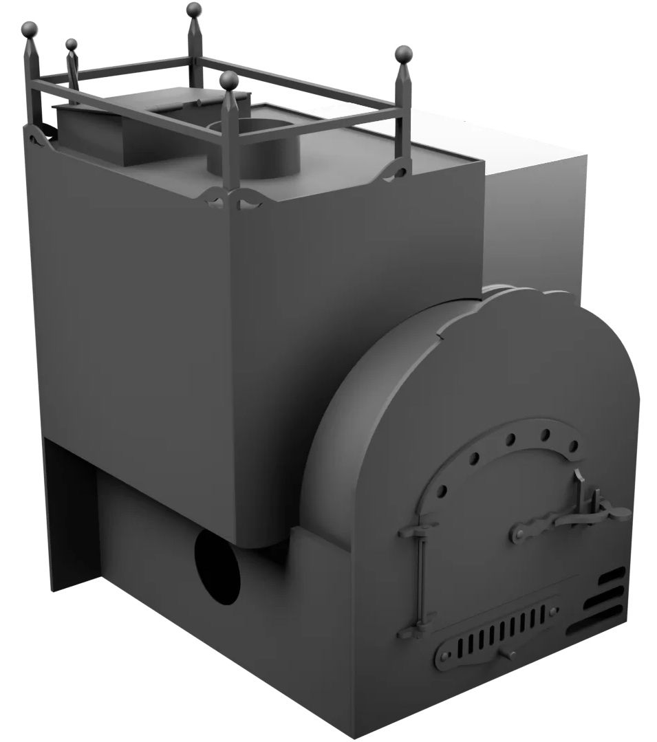 Печь Горыныч Мини, каменка закрытая с левой стороны, система воздушного отопления фото в Москве Печь Горыныч Мини, каменка закрытая с левой стороны, система воздушного отопления фото в Москве
