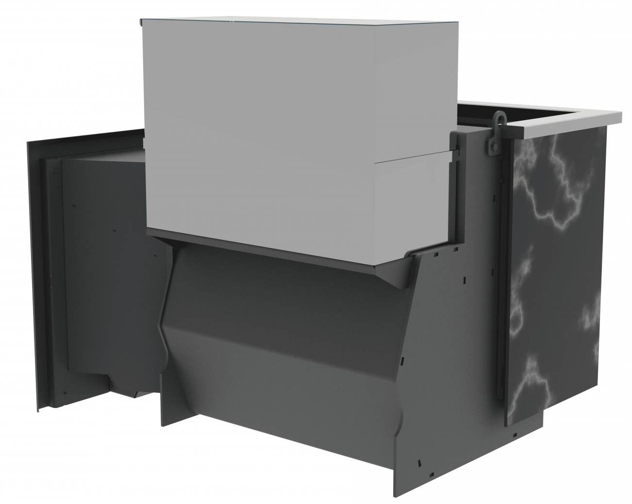 Банный камин 800, AISI 430 фото в Москве Банный камин 800, AISI 430 фото в Москве