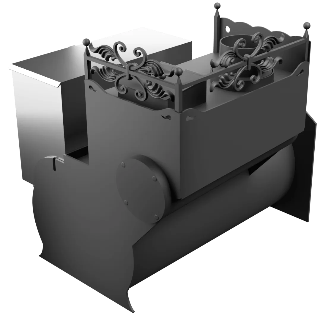 Печь Горыныч 3, каменка закрытая с левой стороны, большая дверь со стеклом фото в Москве Печь Горыныч 3, каменка закрытая с левой стороны, большая дверь со стеклом фото в Москве