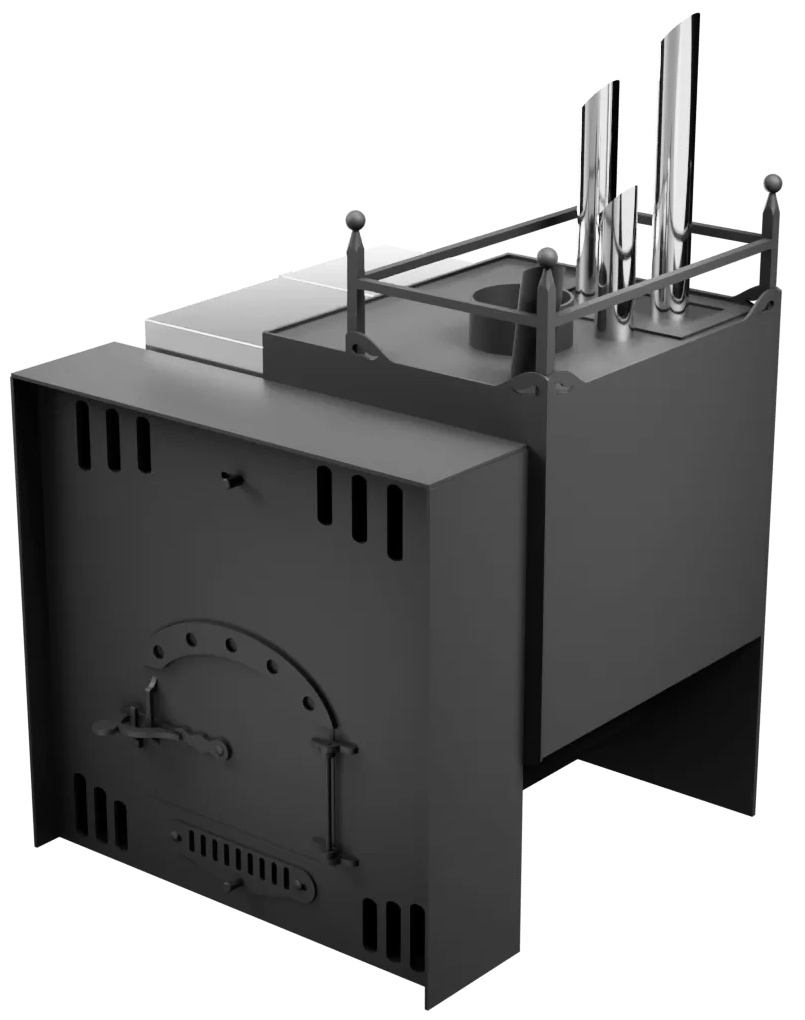 Печь Горыныч Мини, каменка закрытая с парогенератором с правой стороны, естественная система воздушного отопления фото в Москве Печь Горыныч Мини, каменка закрытая с парогенератором с правой стороны, естественная система воздушного отопления фото в Москве
