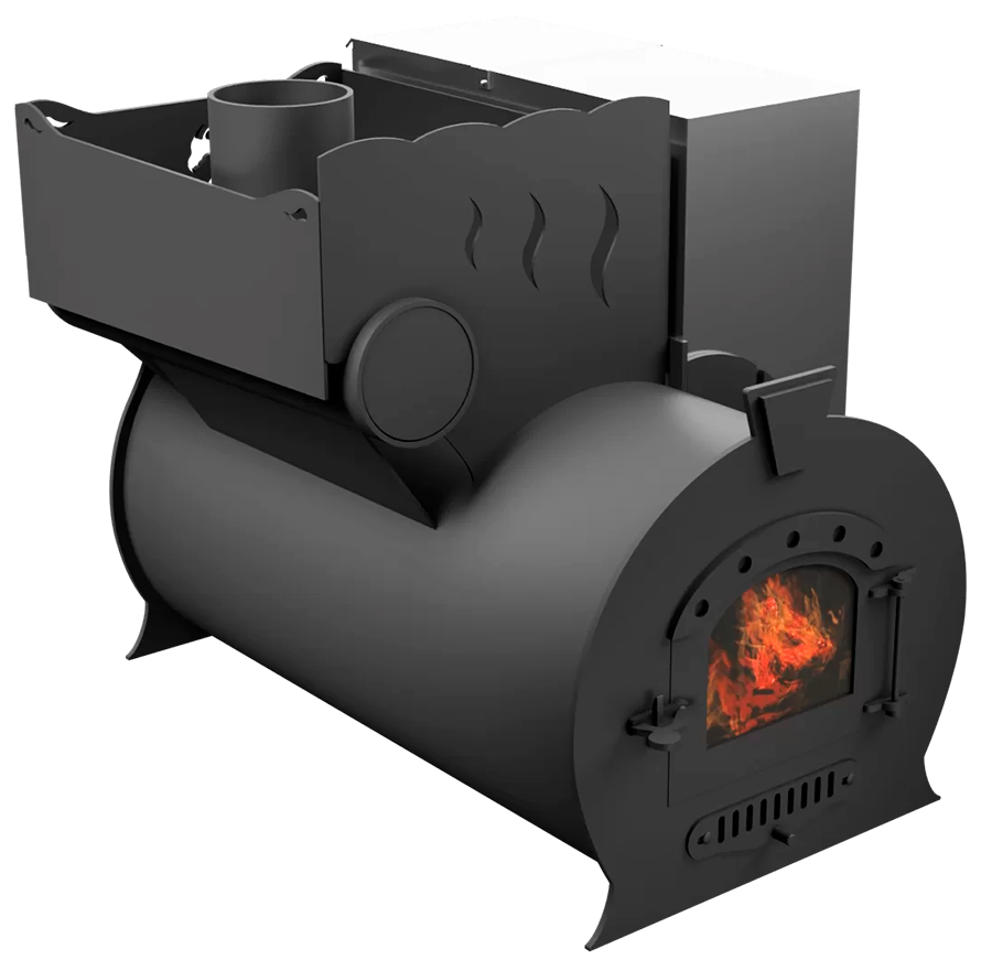 Печь Горыныч 2, каменка с левой стороны, малая дверь со стеклом фото в Москве Печь Горыныч 2, каменка с левой стороны, малая дверь со стеклом фото в Москве