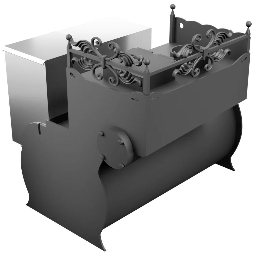 Печь Горыныч 3, каменка закрытая с левой стороны, малая дверь со стеклом фото в Москве Печь Горыныч 3, каменка закрытая с левой стороны, малая дверь со стеклом фото в Москве