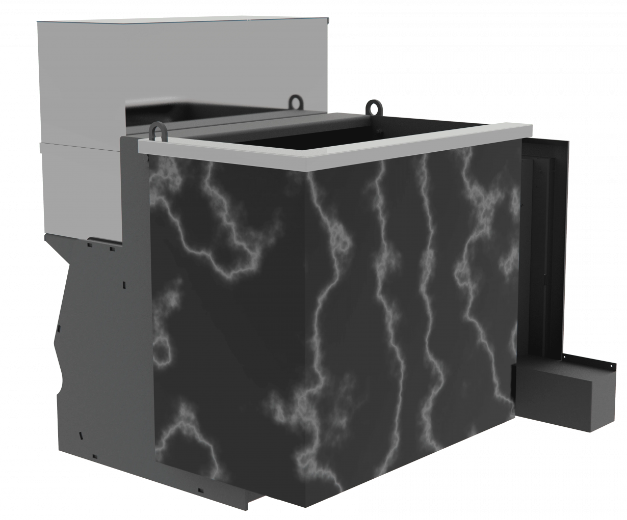 Банный камин 800, AISI 430 фото в Москве Банный камин 800, AISI 430 фото в Москве