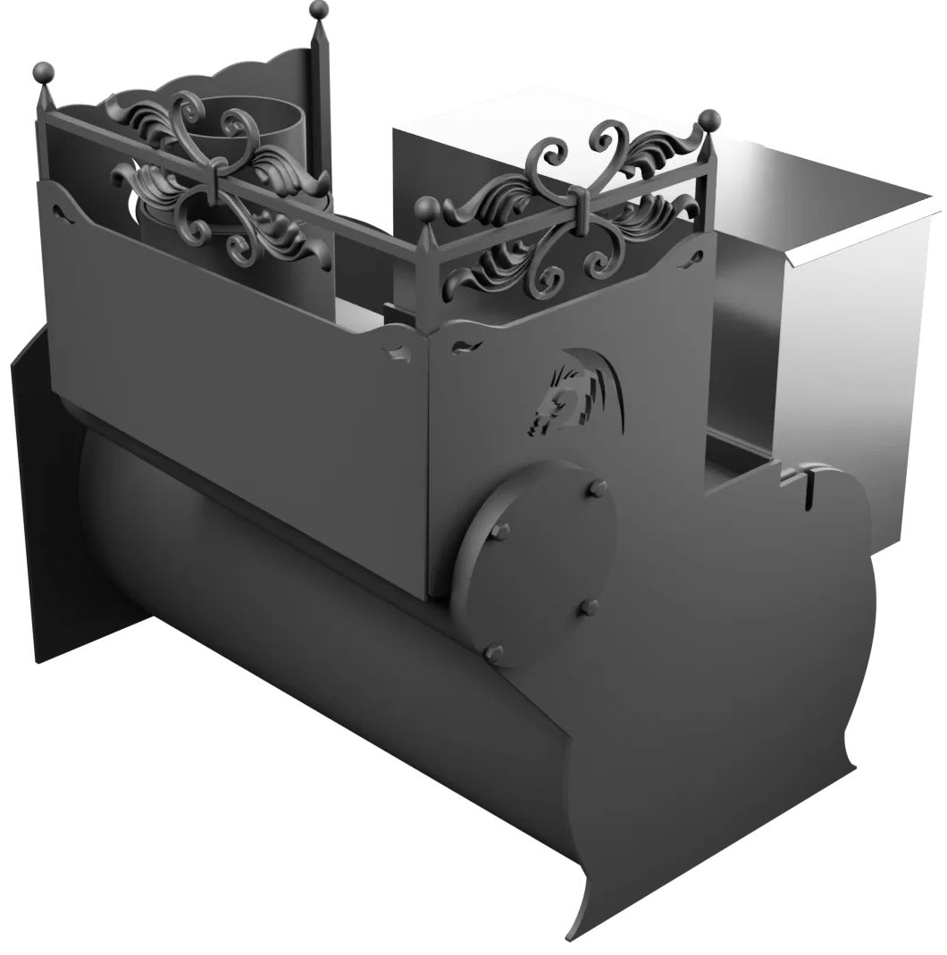 Печь Горыныч 3, каменка с правой стороны, средняя дверь со стеклом фото в Москве Печь Горыныч 3, каменка с правой стороны, средняя дверь со стеклом фото в Москве