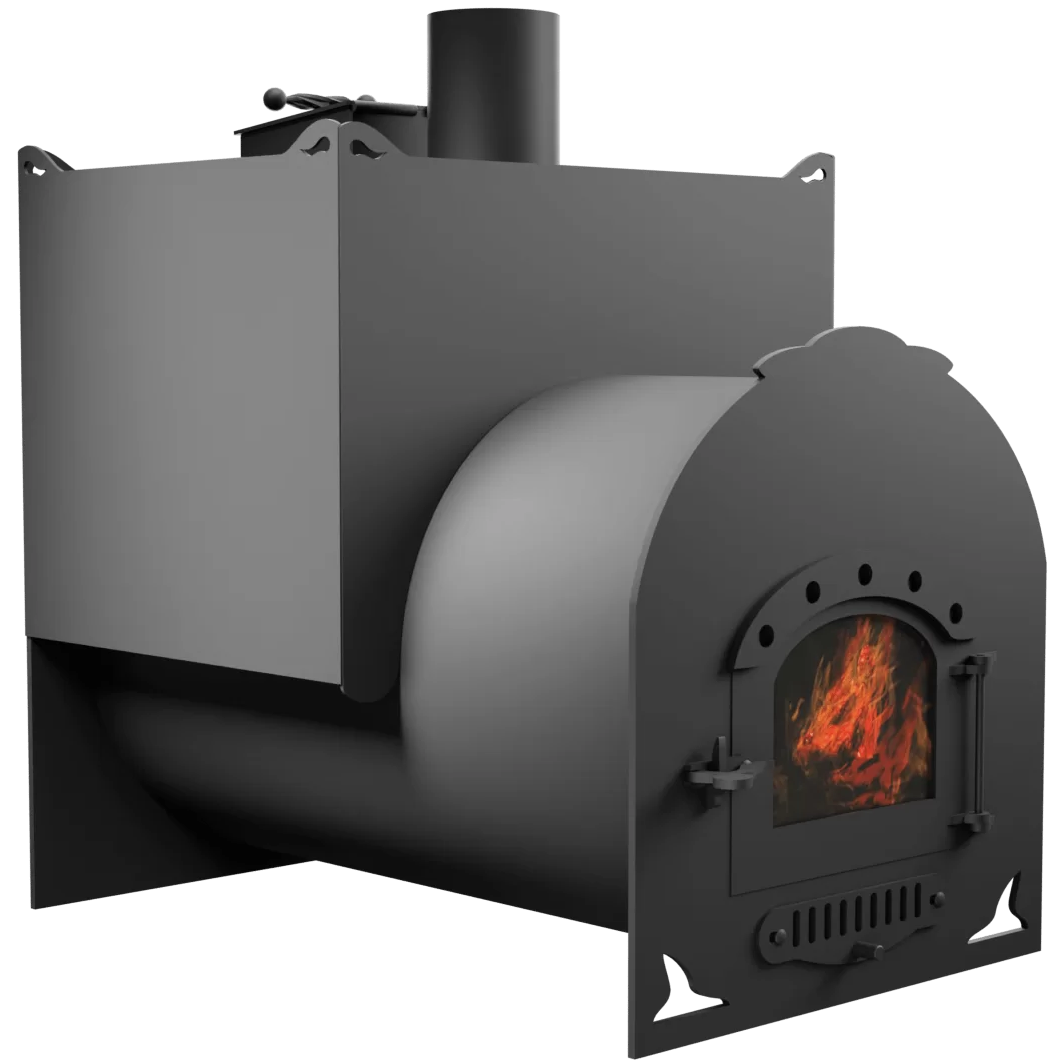 Печь Горыныч Мини, двойная каменка закрытая, малая дверь со стеклом фото в Москве Печь Горыныч Мини, двойная каменка закрытая, малая дверь со стеклом фото в Москве