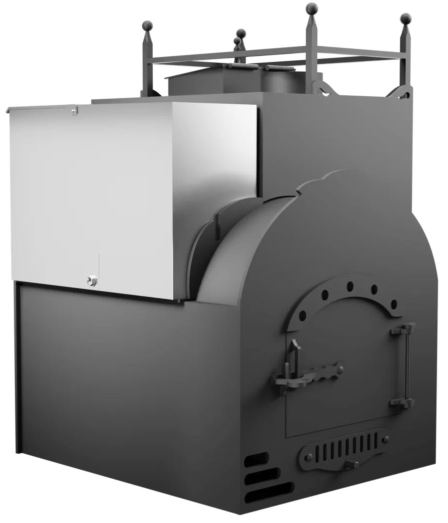 Печь Горыныч Мини, каменка закрытая с правой стороны, система воздушного отопления фото в Москве Печь Горыныч Мини, каменка закрытая с правой стороны, система воздушного отопления фото в Москве