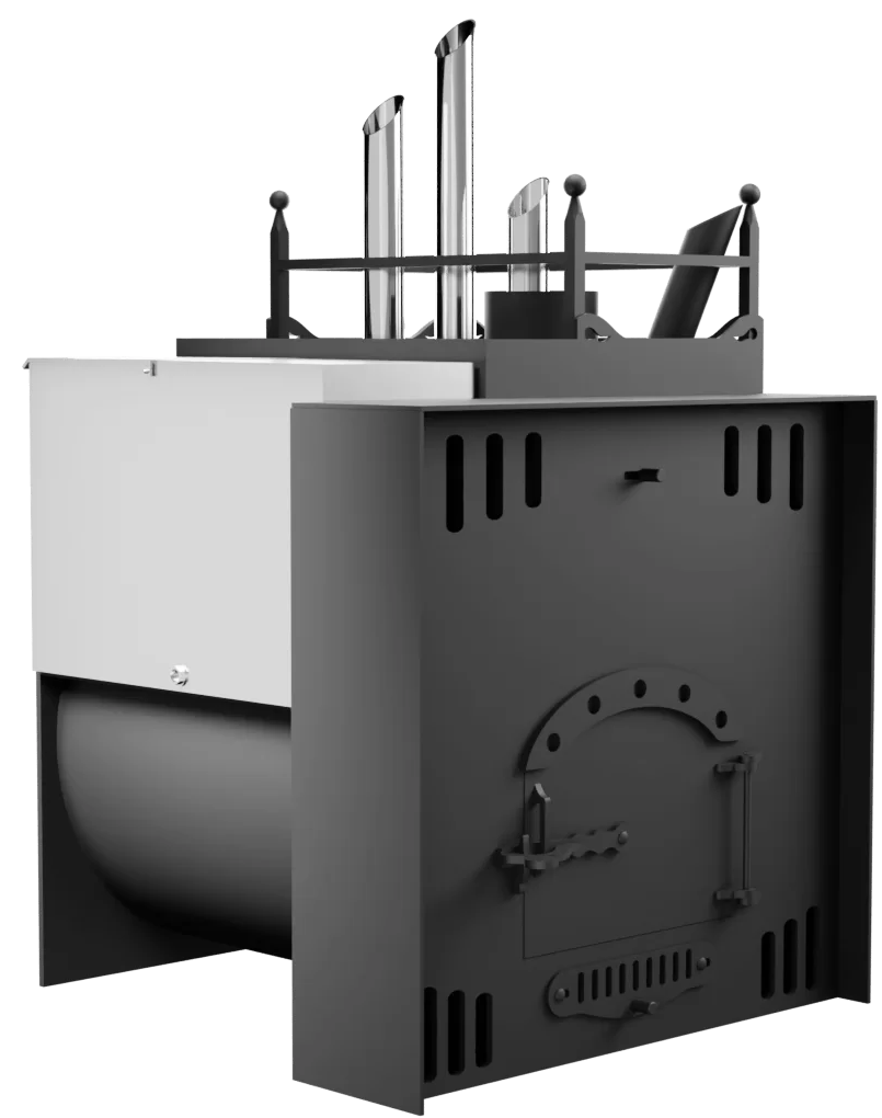Печь Горыныч Мини, каменка закрытая с парогенератором с правой стороны, естественная система воздушного отопления фото в Москве Печь Горыныч Мини, каменка закрытая с парогенератором с правой стороны, естественная система воздушного отопления фото в Москве