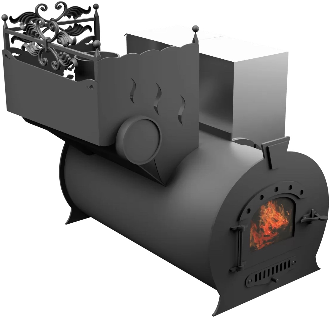 Печь Горыныч 3, каменка с левой стороны, малая дверь со стеклом фото в Москве Печь Горыныч 3, каменка с левой стороны, малая дверь со стеклом фото в Москве