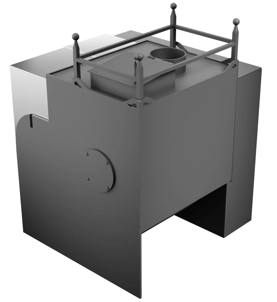 Печь Горыныч Мини, каменка закрытая с левой стороны, естественная система воздушного отопления фото в Москве Печь Горыныч Мини, каменка закрытая с левой стороны, естественная система воздушного отопления фото в Москве