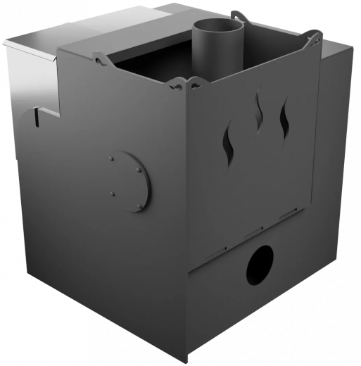 Печь Горыныч Мини, каменка с левой стороны, малое стекло, система воздушного отопления с порталом фото в Москве Печь Горыныч Мини, каменка с левой стороны, малое стекло, система воздушного отопления с порталом фото в Москве