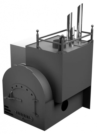 Печь Горыныч Мини, каменка закрытая с парогенератором с правой стороны, система воздушного отопления фото в Москве Печь Горыныч Мини, каменка закрытая с парогенератором с правой стороны, система воздушного отопления фото в Москве