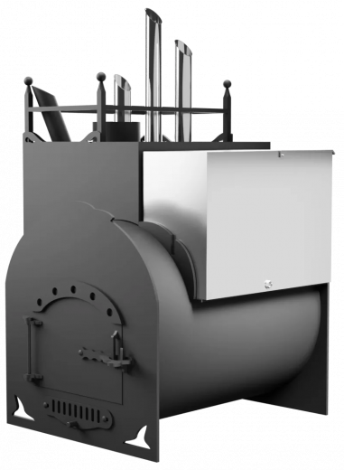 Печь Горыныч Мини, каменка закрытая с парогенератором с правой стороны фото в Москве Печь Горыныч Мини, каменка закрытая с парогенератором с правой стороны фото в Москве