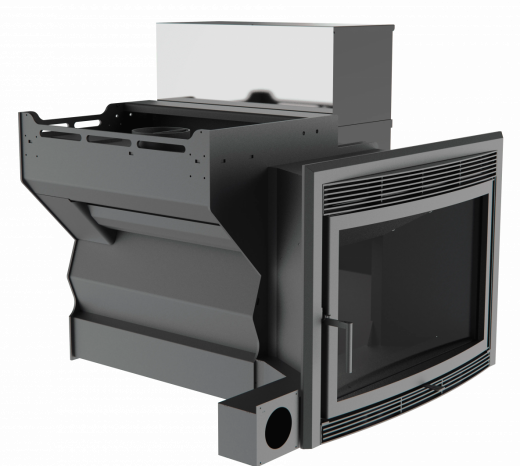 Банный камин 500, сталь+СВО фото в Москве Банный камин 500, сталь+СВО фото в Москве