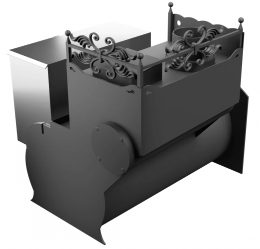 Печь Горыныч 3, каменка закрытая с левой стороны, большая дверь со стеклом фото в Москве Печь Горыныч 3, каменка закрытая с левой стороны, большая дверь со стеклом фото в Москве