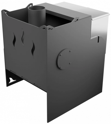 Печь Горыныч Мини, каменка с правой стороны, средняя дверь со стеклом фото в Москве Печь Горыныч Мини, каменка с правой стороны, средняя дверь со стеклом фото в Москве