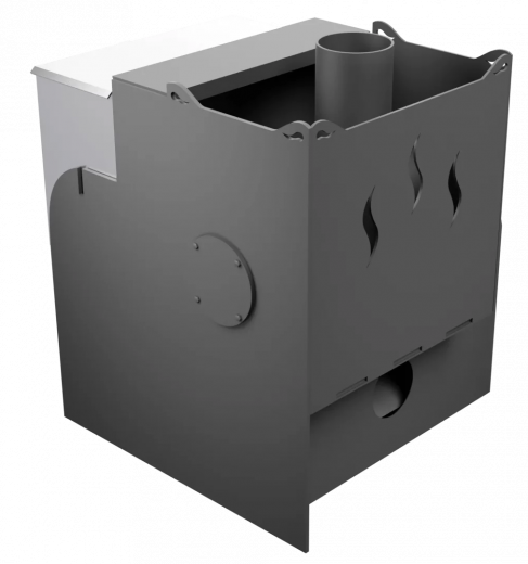 Печь Горыныч Мини, каменка с левой стороны, система воздушного отопления фото в Москве Печь Горыныч Мини, каменка с левой стороны, система воздушного отопления фото в Москве