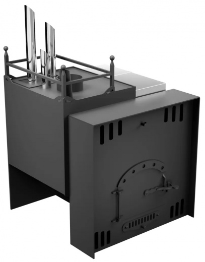 Печь Горыныч Мини, каменка закрытая с парогенератором с левой стороны, естественная система воздушного отопления фото в Москве Печь Горыныч Мини, каменка закрытая с парогенератором с левой стороны, естественная система воздушного отопления фото в Москве