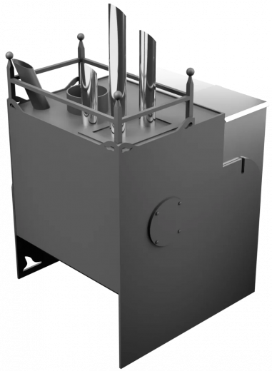 Печь Горыныч Мини, каменка закрытая с парогенератором с правой стороны фото в Москве Печь Горыныч Мини, каменка закрытая с парогенератором с правой стороны фото в Москве