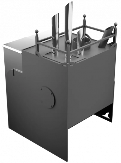 Печь Горыныч Мини, каменка закрытая с парогенератором с левой стороны фото в Москве Печь Горыныч Мини, каменка закрытая с парогенератором с левой стороны фото в Москве