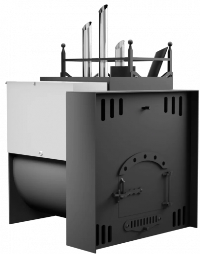 Печь Горыныч Мини, каменка закрытая с парогенератором с правой стороны, естественная система воздушного отопления фото в Москве Печь Горыныч Мини, каменка закрытая с парогенератором с правой стороны, естественная система воздушного отопления фото в Москве